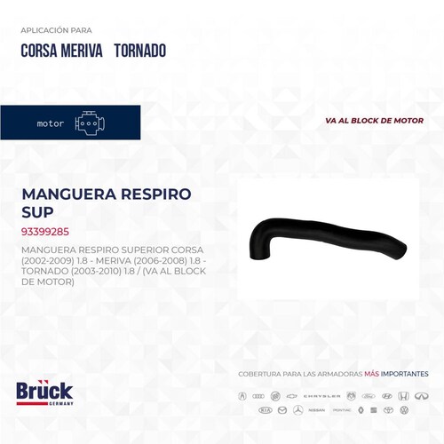Manguera Respiro Superior 93399285 Bruck-Germany 