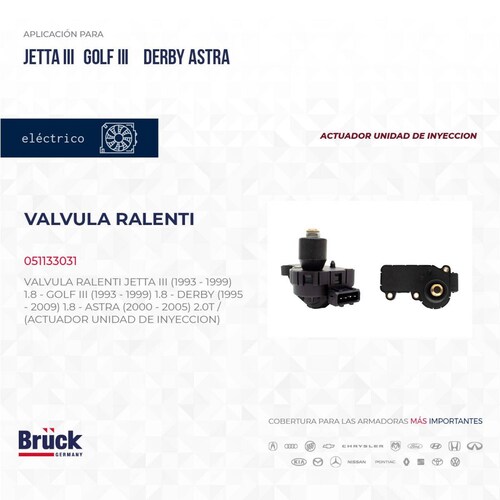 Valvula Ralenti 51133031 Bruck-Germany 