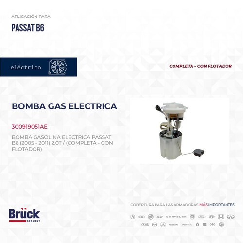 Bomba Gasolina Electrica 3C0919051AE Bruck-Germany 
