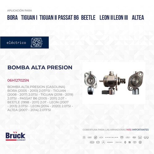 Bomba Alta Presion Gasolina 06H127025N Bruck-Germany 