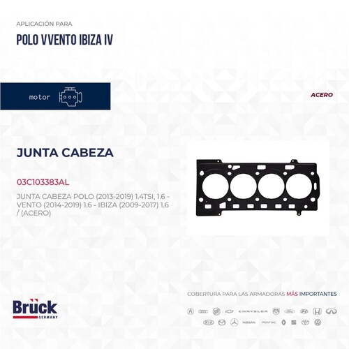 Junta Cabeza 03C103383AL Bruck-Germany 