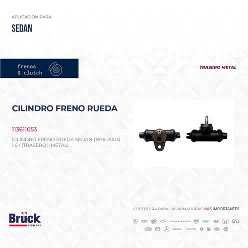 Cilindro Freno Rueda 113611053 Bruck-Germany 
