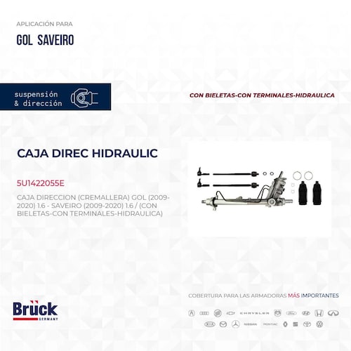 Caja Direccion Cremallera Hidraulica 5U1422055E Bruck-Germany 