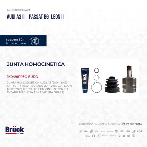 Junta Homocinetica 1K0498103C-EURO Bruck-Germany 