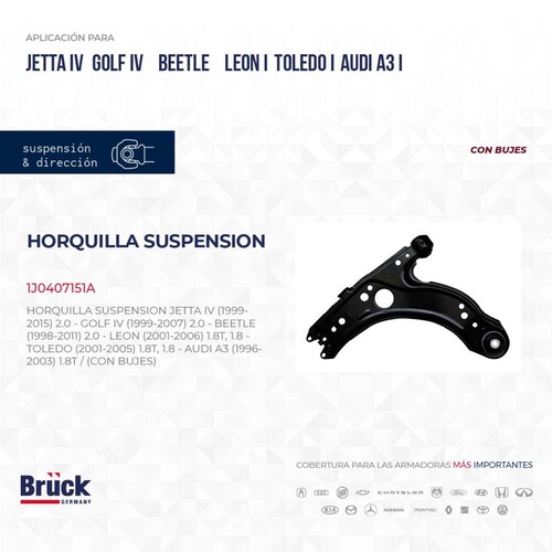 Horquilla Suspension 1J0407151A Bruck-Germany 