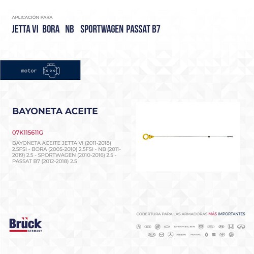 Bayoneta Aceite 07K115611G Bruck-Germany 