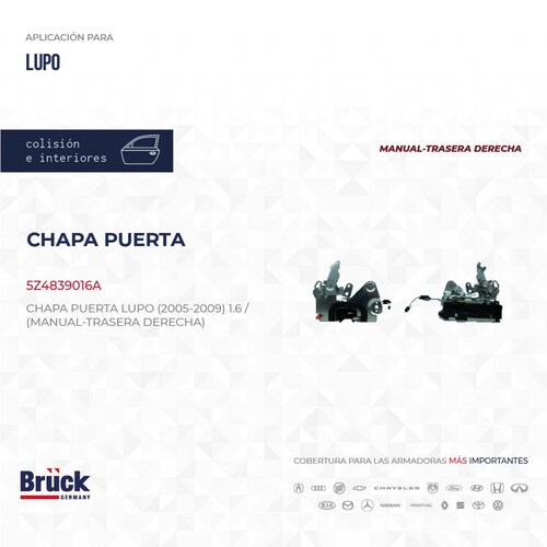 Chapa Puerta 5Z4839016A Bruck-Germany 