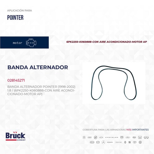 Banda Alternador 28145271 Bruck-Germany 