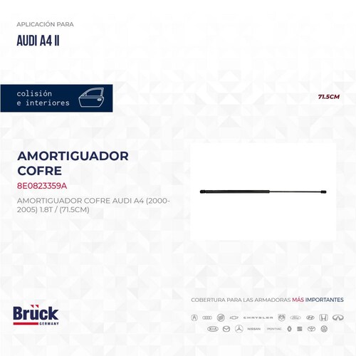 Amortiguador Cofre 8E0823359A Bruck-Germany 
