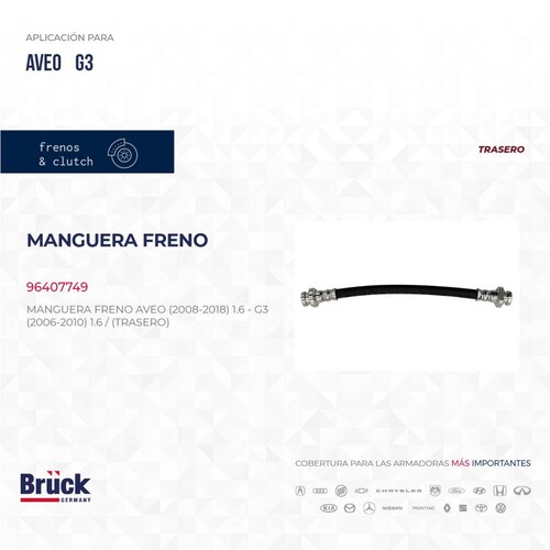 Manguera Freno 96407749 Bruck-Germany 