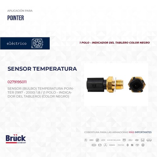 Sensor Bulbo Temperatura 279195011 Bruck-Germany 