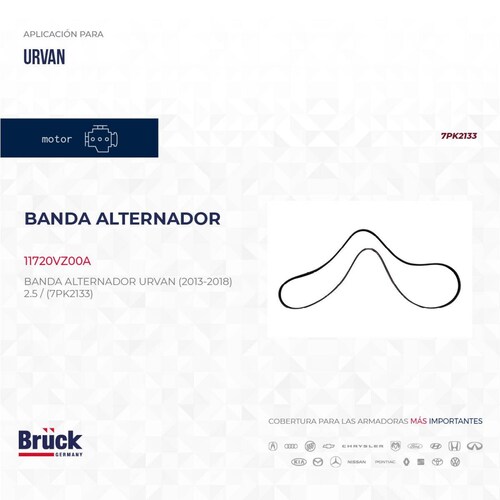 Banda Alternador 11720VZ00A Bruck-Germany 