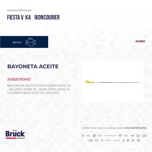 Bayoneta Aceite XS6E6750A1D Bruck-Germany 