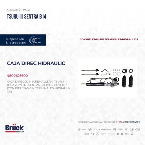 Caja Direccion Cremallera Hidraulica 48001Q5600 Bruck-Germany 