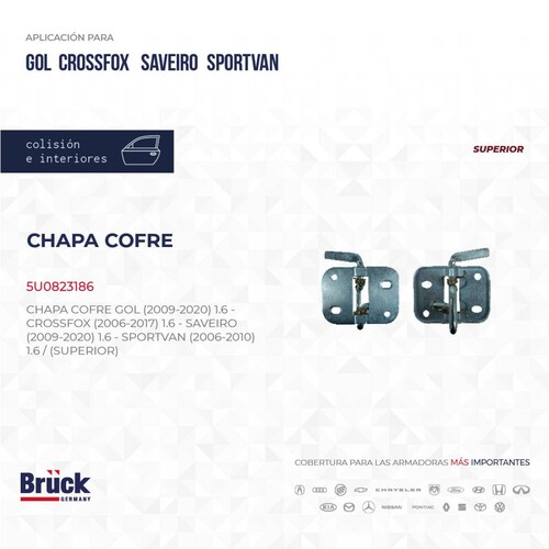 Chapa Cofre 5U0823186 Bruck-Germany 