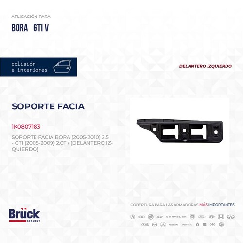 Soporte Facia 1K0807183 Bruck-Germany 
