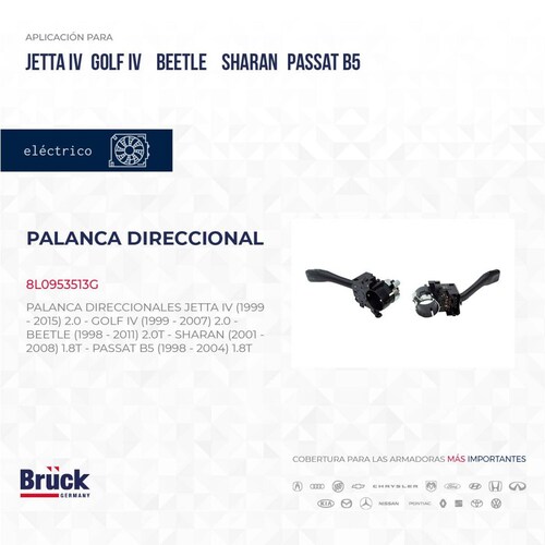 Palanca Direccionales 8L0953513G Bruck-Germany 