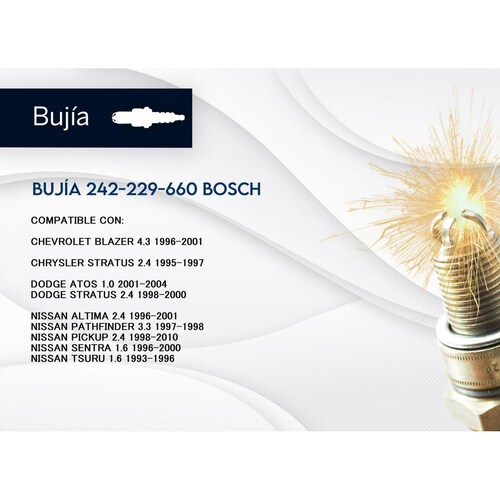Bujia 1 Electrodo Bosch Fr8 Dcx Super Plus Cobre 