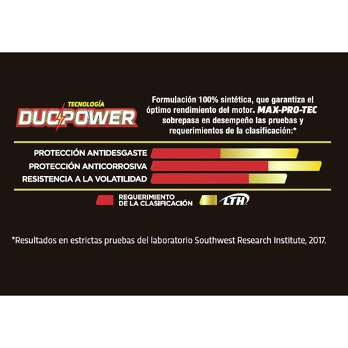 Aceite Motor Sintetico 5w50 Max Pro Tec 5 Litros Lth 