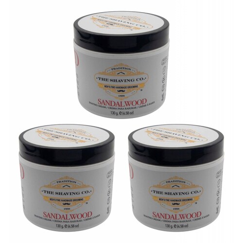 The Shaving Co Kit X 3 Crema Para Afeitar Sándalo Cream 
