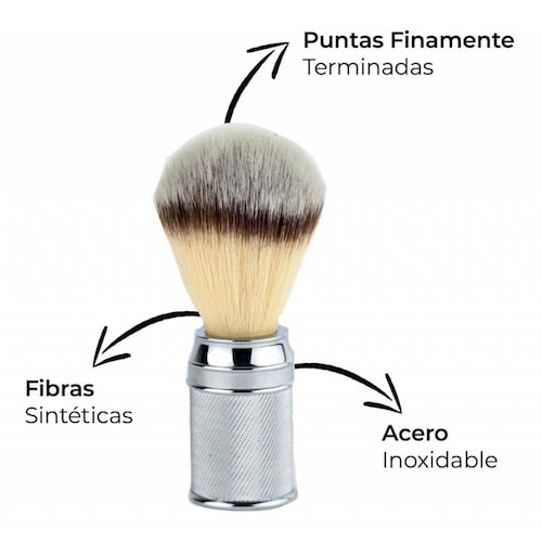 Brocha De Afeitar The Shaving Co. De Metal Cromado Vintage 