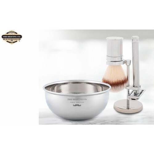 Brocha De Afeitar The Shaving Co. De Metal Cromado Vintage 