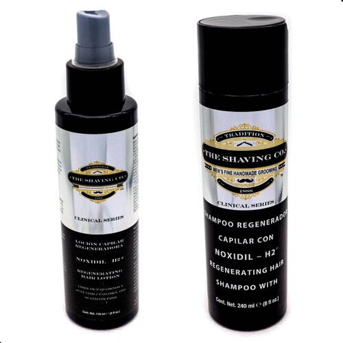 Kit Sistema Capilar Noxidil Shampoo + Loción + Roller Pelo 