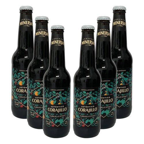 Six Pack Cerveza Artesanal Minerva Corajillo Stout 355 ml