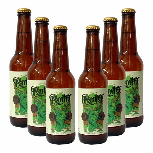 Six Pack Cerveza Artesanal Rayito De Tres Ipa 355 Ml