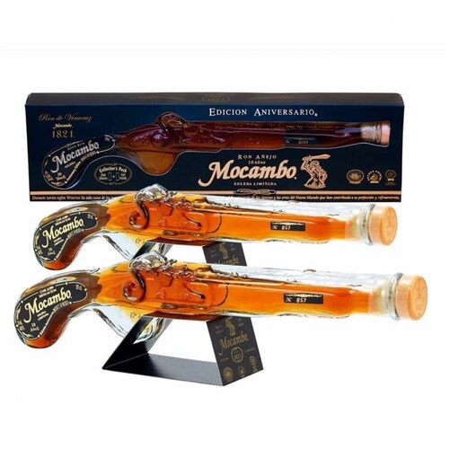 Duo Pack Ron Mocambo Añejo Edición Pistola Bucanero 200ml