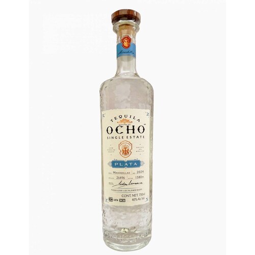 Tequila Ocho Single Estate Plata 750 Ml Nva Presentación.