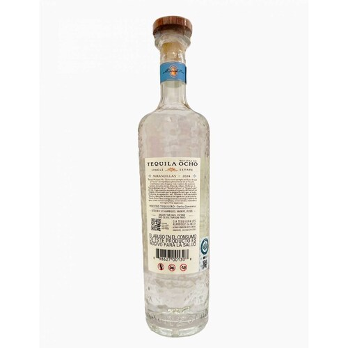 Tequila Ocho Single Estate Plata 750 Ml Nva Presentación.