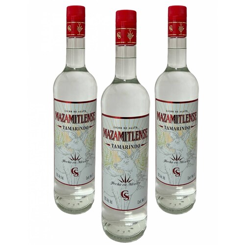 Tripack Licor De Agave Mazamitlense Tamarindo 1000 Ml