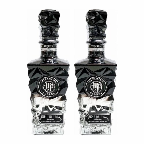 Duo Pack Tequila Mi Familia Flores Añejo Cristalino 750ml