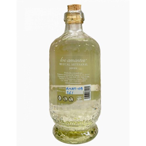 Mezcal Artesanal Los Amantes Joven Maguey Espadin 700 Ml