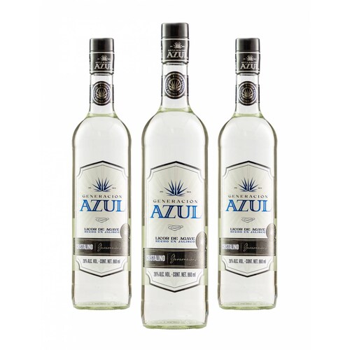 Tripack Licor de Agave Generación Azul Cristalino 960 Ml