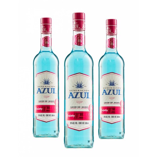 Tripack Licor de Agave Generación Azul Blueberry 960 Ml