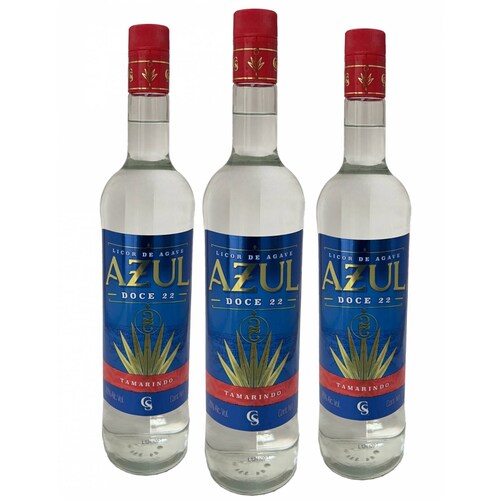Tripack Licor De Agave Azul Doce 22 Tamarindo 1000 Ml