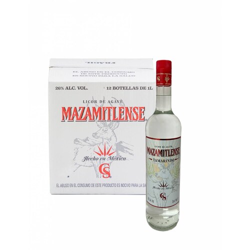 Caja Licor De Agave Mazamitlense Tamarindo 1000 Ml