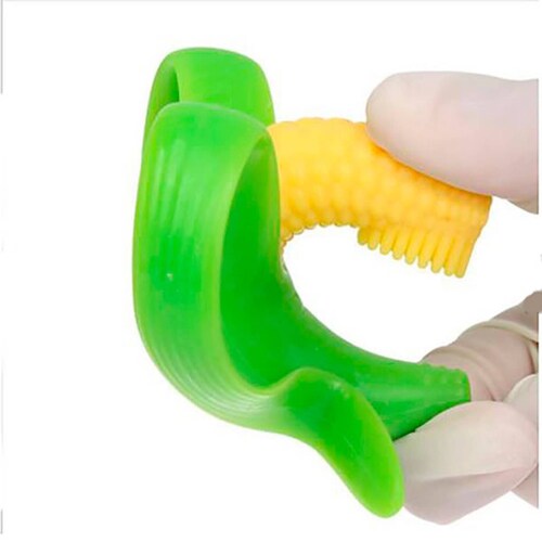 MADIOLA Bebé Mordedera forma de Mazorca de Maíz, con Estuche. Cepillo de dientes de Bebé para entrenamiento