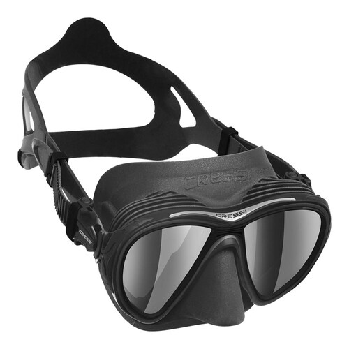 Máscara Visor CRESSI Quantum Antiempañante Lente Espejo Buceo y Snorkeling Negro