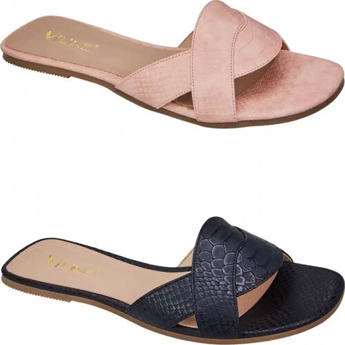 Kit 2 pares sandalia casual dama multicolor Vi Line modelo 7005