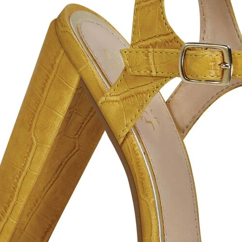 Sandalia vestir dama amarillo Yaeli Fashion modelo 2044