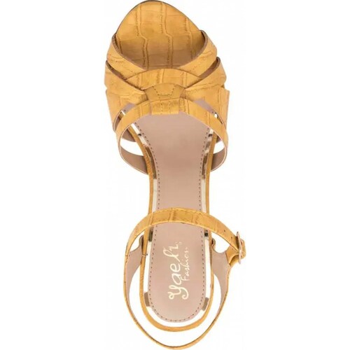 Sandalia vestir dama amarillo Yaeli Fashion modelo 2044