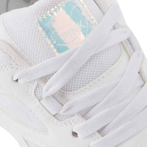 Choclo tenis casual urbano dama blanco Pink By Price Shoes modelo 7962