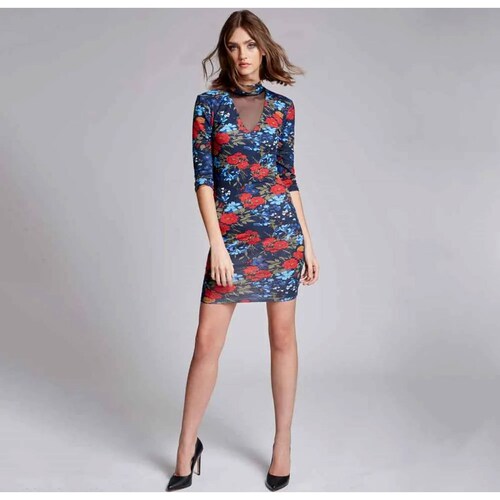 Vestido casual dama azul marino Kafe modelo 6002