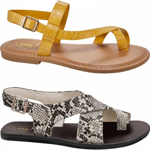 Kit 2 pares sandalia casual dama multicolor Pink By Price Shoes modelo B006