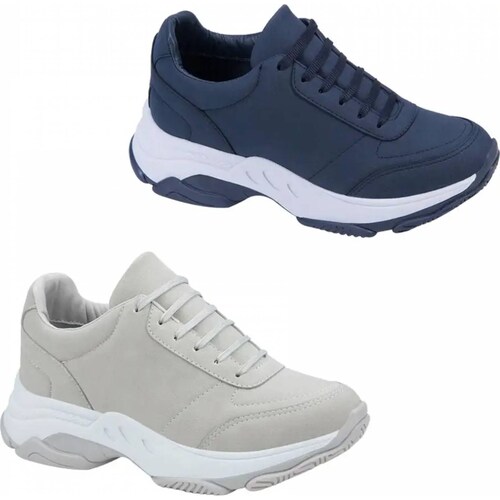 Kit 2 pares choclo tenis casual urbano dama multicolor Urban Shoes modelo 3035