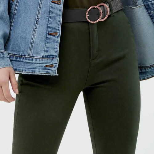 Pantalon casual dama verde olivo Holly Land modelo 3931