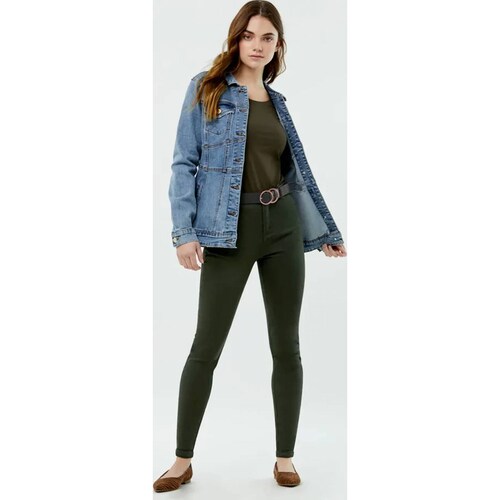 Pantalon casual dama verde olivo Holly Land modelo 3931